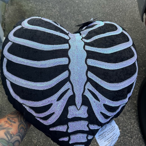 Other - Heart-Shaped Skeleton Pillow